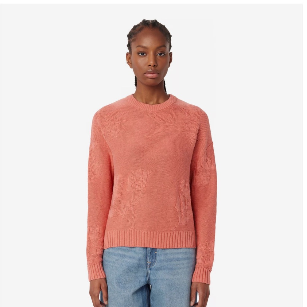 Frank & Oak Floral Jacquard Crew Neck Sweater